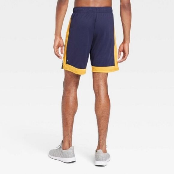 NWT All in Motion Size XL Men’s Mesh Shorts Navy Quick Dry Moisture Wicking - Picture 3 of 8